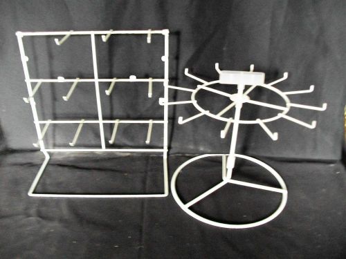 Lot of 2 White Store Display Racks