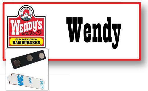 1 NAME BADGE FUNNY HALLOWEEN COSTUME WENDY OF WENDYS BURGERS MAGNETIC FASTENER