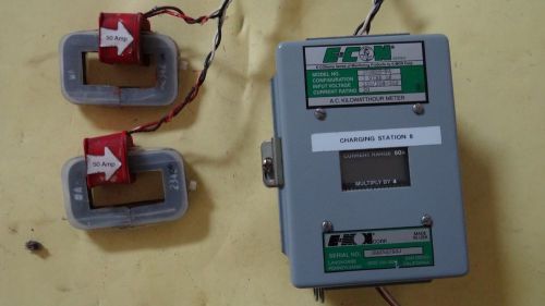 USED E-MON (E-CON) 320850-SA KWH Meter 120/240v 1 or 2 Phase 3w 50amp w/CT&#039;s