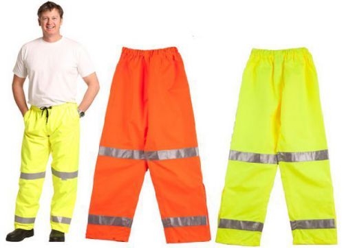 MENS HIGH VISIBILITY HEAVY DUTY WORK SAFETY PANTS FLURO HI-VIS REFLECTIVE HP01A
