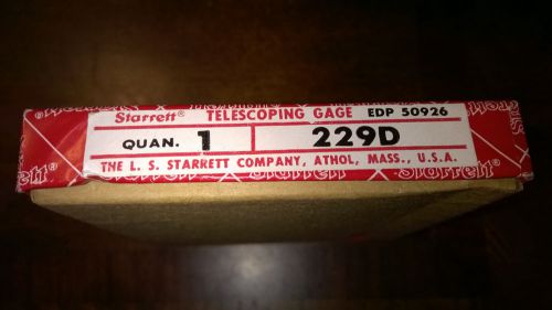 Starrett 229D Telescoping Gauge With 1 Telescoping Arm, 2-1/8&#034; - 3-1/2&#034; Range