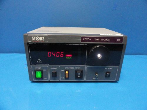 KARL STORZ 615c F.O XENON LIGHT SOURCE W/ AIR PUMP,  LAMP LIFE 406 HOURS  (7446)