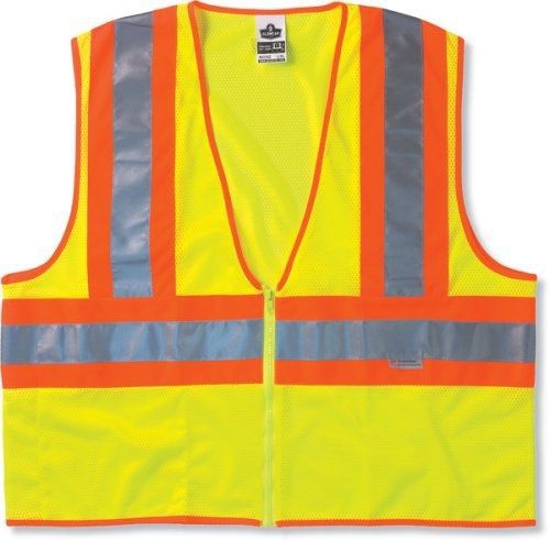 Ergodyne GloWear 8230Z Class 2 Two-Tone Vest, Lime, 2XL/3XL