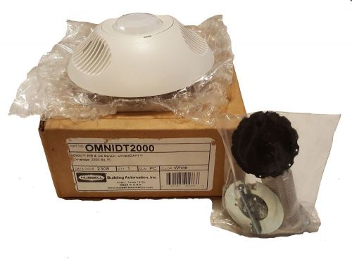 HUBBELL OMNIDT2000 OMNI PIR &amp; US Sensor W/ Intell Adapter, White, NOS