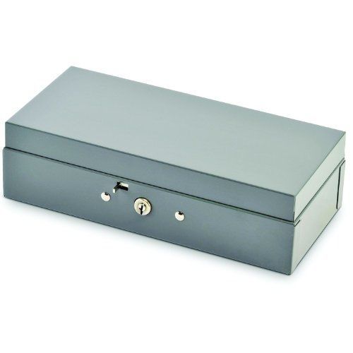 STEELMASTER Locking Steel Bond Box with Cash Tray, Includes Keys, 10.25 x 2.88 x