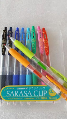 Zebra Sarasa retractable gel  pen 0.7 mm x10 pcs ASSORTED