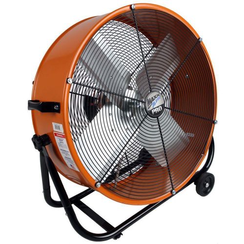 Tilt drum fan portable 2-speed floor rolling pro industrial shop heavy duty 24&#034; for sale