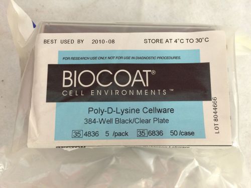 Biocoat cell environments poly-d-lysine cellware 384-well plates 5/pk 35 4836 for sale