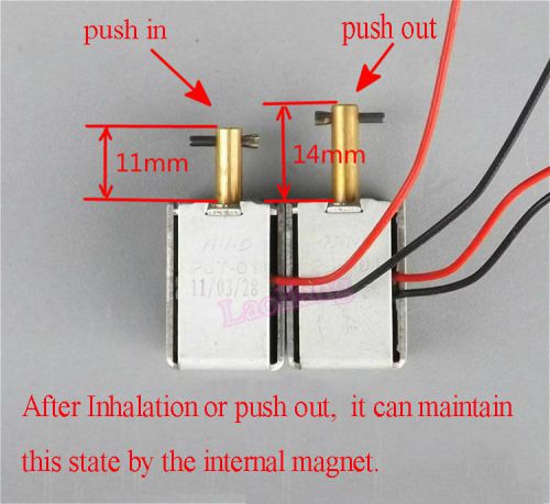 DC 6-12V Bidirectional Self-retaining Solenoid Push Pull Electromagnet PJT-01