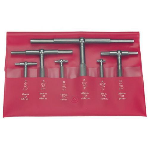 Mitutoyo telescoping gage sets 155-903 range 5/16&#034;~ 6&#034; satin chrome 6 pcs for sale