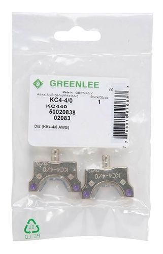 GREENLEE KC4-4/0 DIE SET,4/0 CU AWG