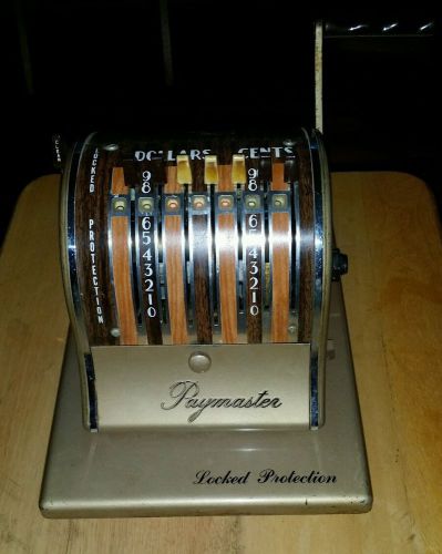 Vintage Mid Century 1960&#039;s Paymaster S-1000 check printer locking LOOK!