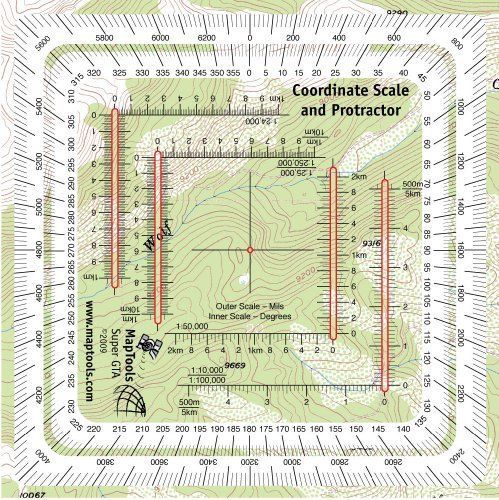 Improved Military Style MGRS/UTM Coordinate Grid Reder, and Protractor