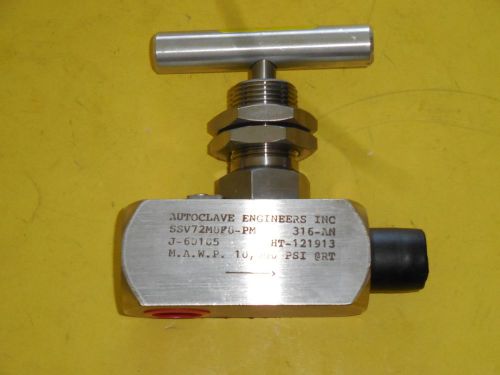 NEW AUTOCLAVE ENGINEERS 2-WAY 1/2&#034;F x 1/2&#034; M SEVERE SERVICE VALVE SSV72M8F8-PM