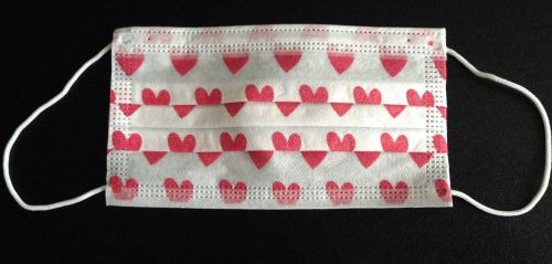 *** Disposable Medical/Surgical Face Masks HEARTS design-10 Pack***