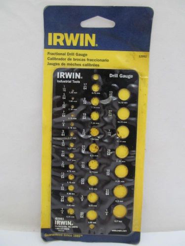 IRWIN FRACTIONAL DRILL GAUGE12092 NEW