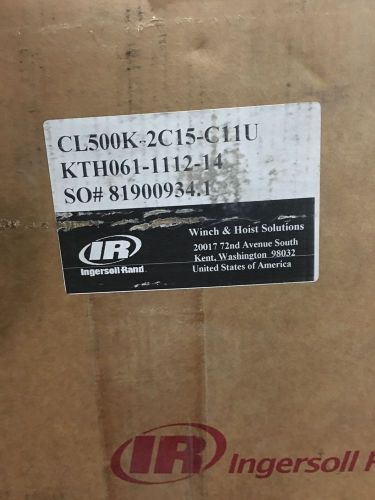 INGERSOLL-RAND CL500K-2C10-C6U Air Chain Hoist, 1100 lb. Cap., 10 ft. Lft