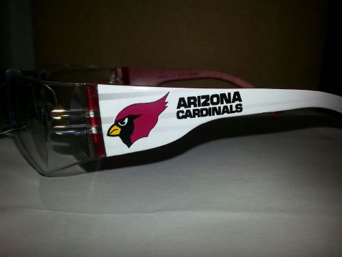 Nfl arizona cardinals safety glasses clear lens red frame ansi z87.1/csa z94 for sale