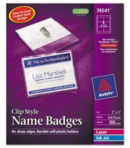 Avery Laser/Inkjet Clip Style Name Tag KitsAvery