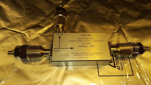 Narda Broadband High Directivity Directional Coupler 1-18 GHz Model 5292 Nice