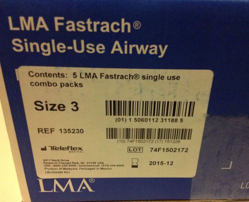 LMA 135230 Fastrach Single-Use Airway, 30 kg-50 kg Children, Size 3 (Pack of 2)