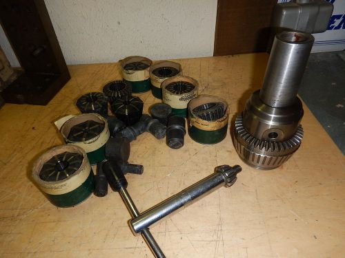 METAL LATHE MACHINIST JACOBS 96-05 FLEX COLLET CHUCK WITH SEVERAL FLEX COLLETS