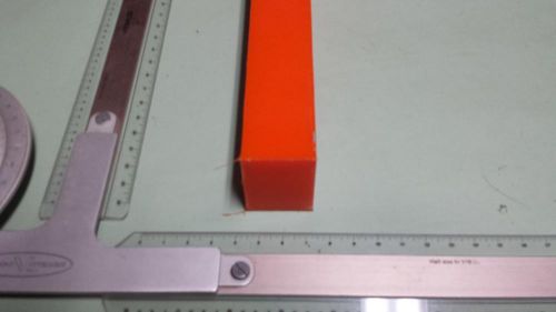 2&#034; x 1-5/16&#034; X 48&#034;  URETHANE / POLYURETHANE 80 A ORANGE SHEET P/N 11424