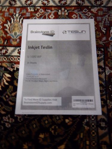 10 mil Teslin IJ 1000 WP 8.5&#034;x11&#034; Letter 25 sheets