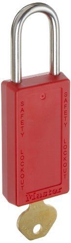 Master lock 411mkred master keyed safety lock padlock, red for sale