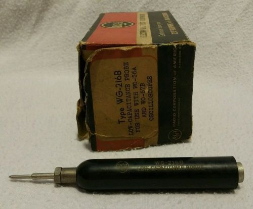 RCA LOW CAPACITANCE PROBE WG-216B FOR WO-88A, WO-56A, WO-57B OSCILLOSCOPE W/ BOX