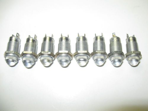 (8) Vintage DRAKE 5133-032 Panel Mount Indicator Lights Steampunk