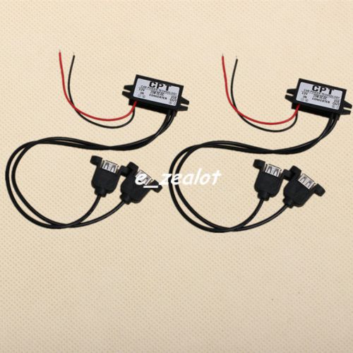 2pcs With Install Hole DC-DC Converter 12V-5V Step Down Power Module Dual-USB