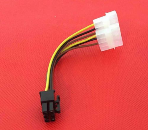 2pcs 6 Pin PCI Express Male to 2x IDE Molex Video Card Power Adapter BID II