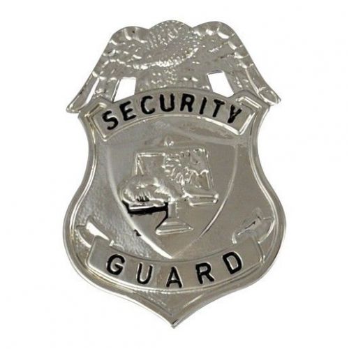 Fury 15930 badge - security guard - silver eagle - 2.5&#034; x 2.5&#034; for sale