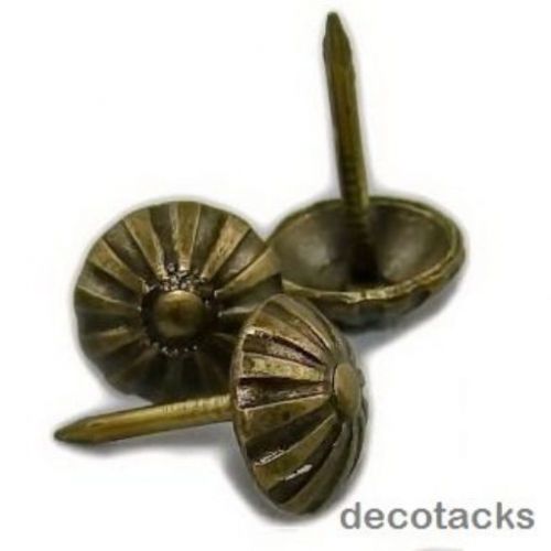 Decotacks daisy upholstery nails/tacks 7/16&#034; - 100 pcs [antique brass finish] dx for sale