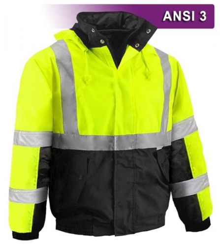 Reflective Safety Apparel Bomber Jacket Breathable Waterproof ANSI 3 VEA-411-ST