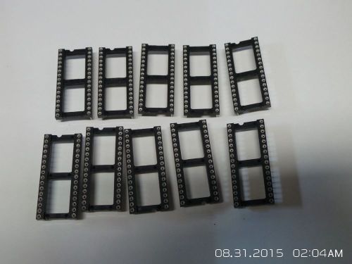 lot of 10 pcs 32 pins 2.54 mm dip round IC socket through hole 1.&#034;