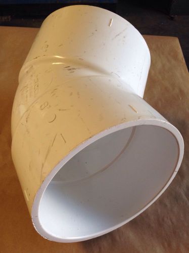 Lasco 8&#034; PVC Pipe 45° ELBOW PVC I USA MADE D2466