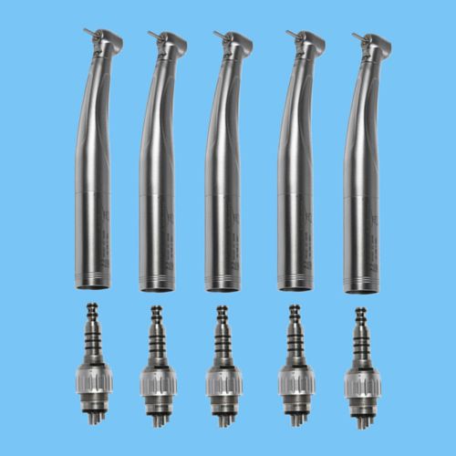 5pc dental e-generator style led high speed fiber optic handpiece w/ coupler dkm for sale