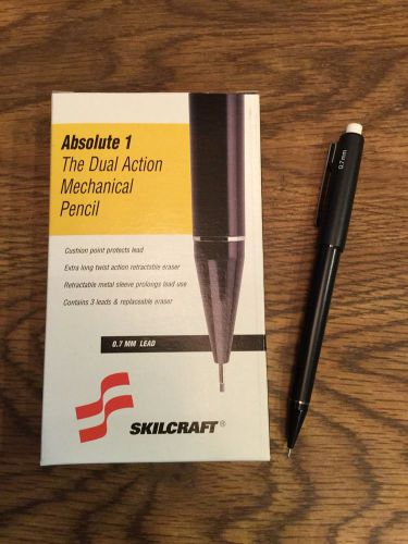 SKILCRAFT MECHANICAL PENCILS, ABSOLUTE 1, 0.7 mm Lead, 12 Pencils In Box