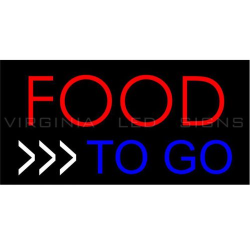 Food to go led sign neon looking 30&#034;x15&#034; pizza restaurant high quality bright for sale