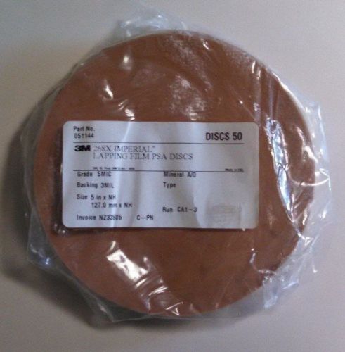 3m lapping discs 15xnh 5 mic 3 mil 268x 92828 aluminum oxide 50 discs per pack for sale