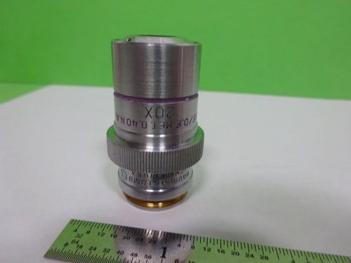 MICROSCOPE PART OBJECTIVE 20X BAUSCH LOMB BF/DF MET OPTICS AS IS BIN#Y5-18