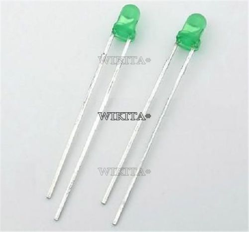 100pcs diffused led 3mm green color green light super bright new #2413145