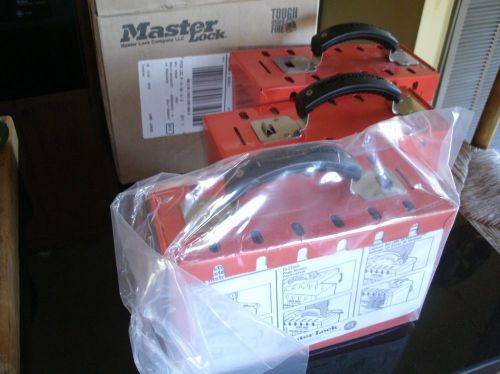 Lot of three master lock latch tight portable lock boxs, red (mas 498a) for sale