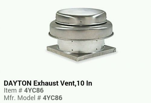 DAYTON 4YC86 Exhaust Vent,10 In