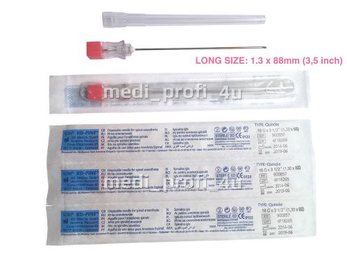 1 2 3 4 5 10 LONG STERILE NEEDLES, 18G PINK 1.3 x 88 mm 3,5&#034; INK REFILL FAST P&amp;P