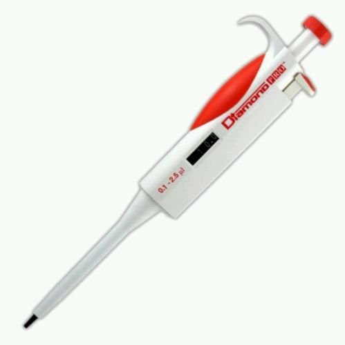 Diamond Pro Pipettor, Adjustable Volume, 0.1 - 2.5uL, Red