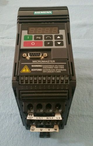 Siemens Micromaster Drive 6SE9211-1DA40 6SE92111DA40 **EXCELLENT CONDITION**