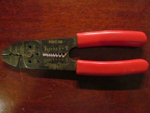 Blue point tools pwc-28 wire stripper/crimpers 8 1/2 inches 8-20awg for sale